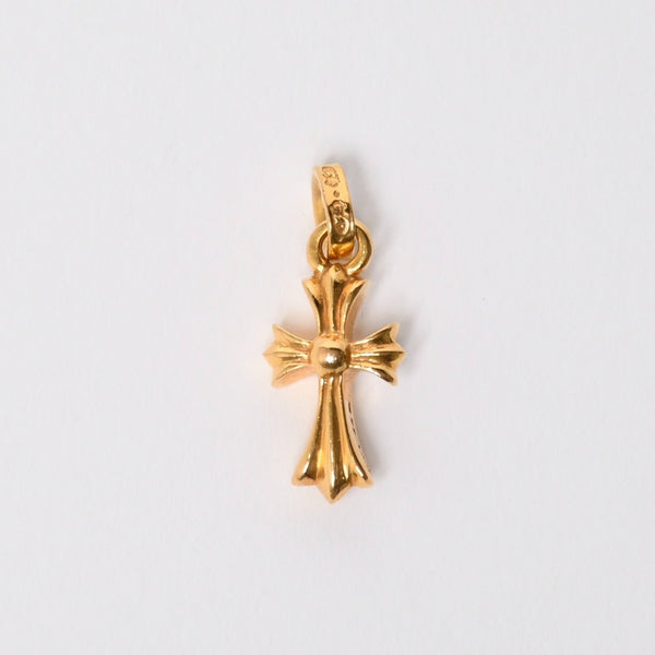 極美品 CHROME HEARTS クロムハーツ 22k CHクロス ベビーファット チャーム ペンダントトップ 重量約4.08g ゴールド 2004 22k刻印 中古 4a007278
