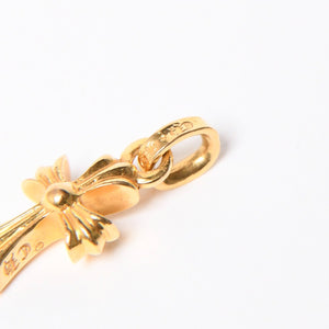 極美品 CHROME HEARTS クロムハーツ 22k CHクロス ベビーファット チャーム ペンダントトップ 重量約4.08g ゴールド 2004 22k刻印 中古 4a007278