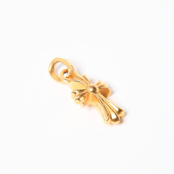 極美品 CHROME HEARTS クロムハーツ 22k CHクロス ベビーファット チャーム ペンダントトップ 重量約4.08g ゴールド 2004 22k刻印 中古 4a007278