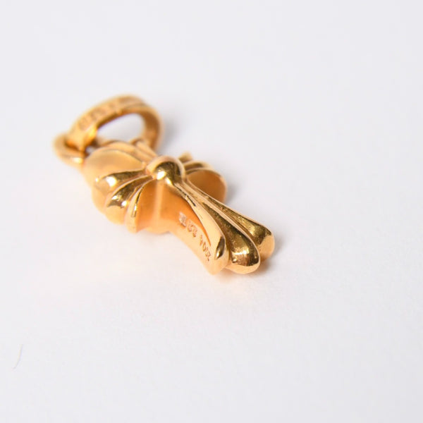 極美品 CHROME HEARTS クロムハーツ 22k CHクロス ベビーファット チャーム ペンダントトップ 重量約4.08g ゴールド 2004 22k刻印 中古 4a007278