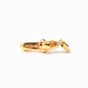 極美品 CHROME HEARTS クロムハーツ 22k CHクロス ベビーファット チャーム ペンダントトップ 重量約4.08g ゴールド 2004 22k刻印 中古 4a007278