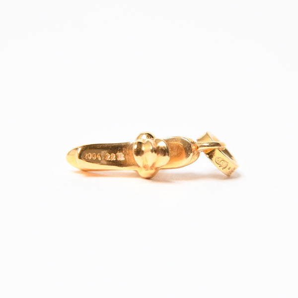 極美品 CHROME HEARTS クロムハーツ 22k CHクロス ベビーファット チャーム ペンダントトップ 重量約4.08g ゴールド 2004 22k刻印 中古 4a007278