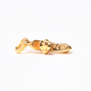 極美品 CHROME HEARTS クロムハーツ 22k CHクロス ベビーファット チャーム ペンダントトップ 重量約4.08g ゴールド 2004 22k刻印 中古 4a007278