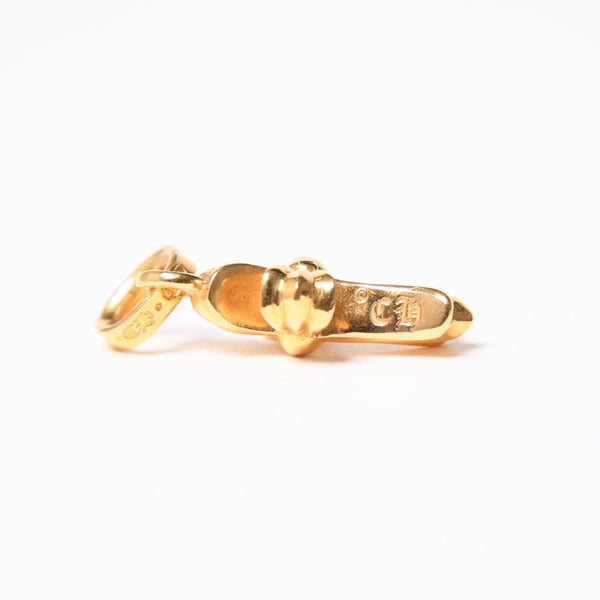 極美品 CHROME HEARTS クロムハーツ 22k CHクロス ベビーファット チャーム ペンダントトップ 重量約4.08g ゴールド 2004 22k刻印 中古 4a007278