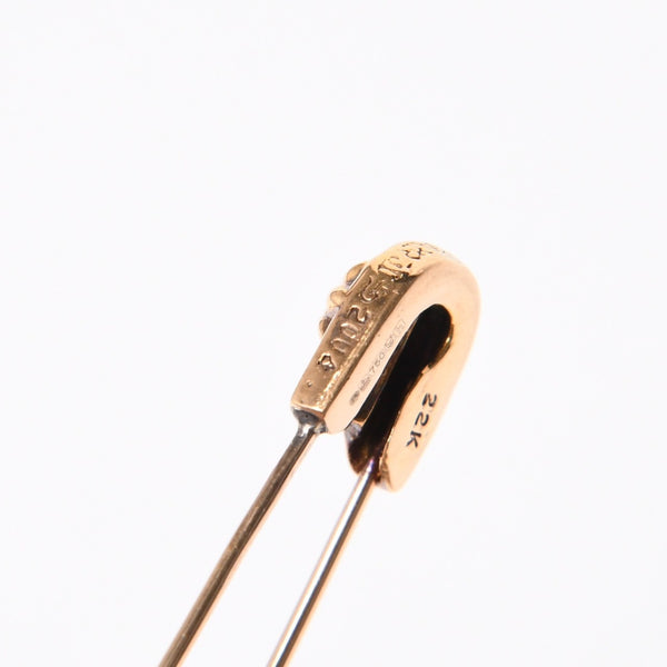 極美品 CHROME HEARTS クロムハーツ セーフティピン ラージ 22K ペンダントトップ チャーム 重量約6.9g 中古 4a007329