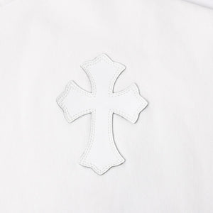 極美品 CHROME HEARTS クロムハーツ スウェットシャツ トレーナー サイズL セメタリークロスパッチ 20パッチ ハラコ パテント 中古 4a007047