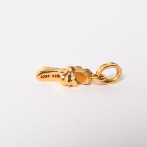 CHROME HEARTS クロムハーツ 22k CHクロス ベビーファット チャーム ペンダントトップ 重量約3.13g ゴールド ダイヤモンド 2004 22k刻印 美品 中古 4a007280