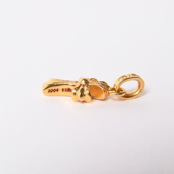 CHROME HEARTS クロムハーツ 22k CHクロス ベビーファット チャーム ペンダントトップ 重量約3.13g ゴールド ダイヤモンド 2004 22k刻印 美品 中古 4a007280