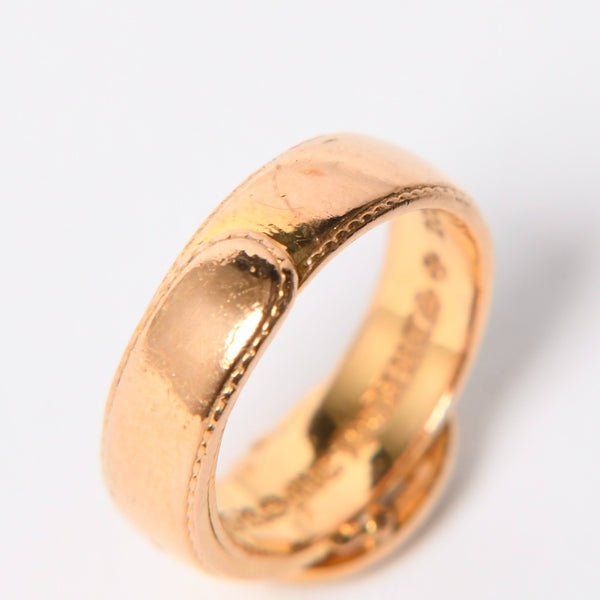 CHROME HEARTS クロムハーツ 22K クラシック オーバルクロス ベルトリング 重量約12.47g サイズ14号 22KYG 美品 中古 4a007290