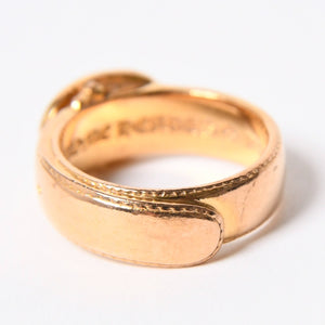 CHROME HEARTS クロムハーツ 22K クラシック オーバルクロス ベルトリング 重量約12.47g サイズ14号 22KYG 美品 中古 4a007290
