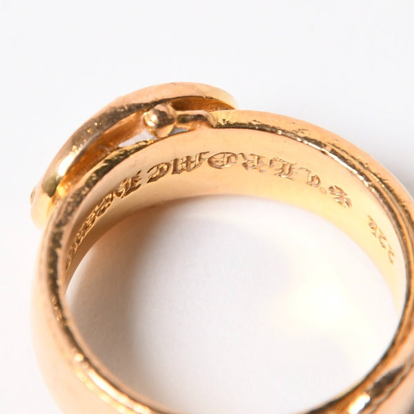 CHROME HEARTS クロムハーツ 22K クラシック オーバルクロス ベルトリング 重量約12.47g サイズ14号 22KYG 美品 中古 4a007290