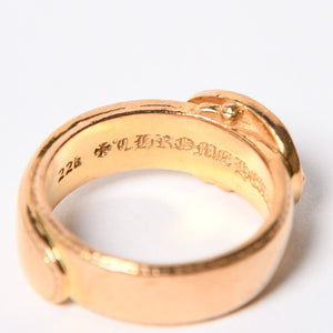 CHROME HEARTS クロムハーツ 22K クラシック オーバルクロス ベルトリング 重量約12.47g サイズ14号 22KYG 美品 中古 4a007290