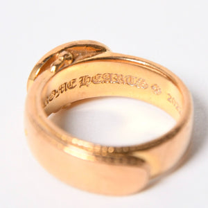 CHROME HEARTS クロムハーツ 22K クラシック オーバルクロス ベルトリング 重量約12.47g サイズ14号 22KYG 美品 中古 4a007290