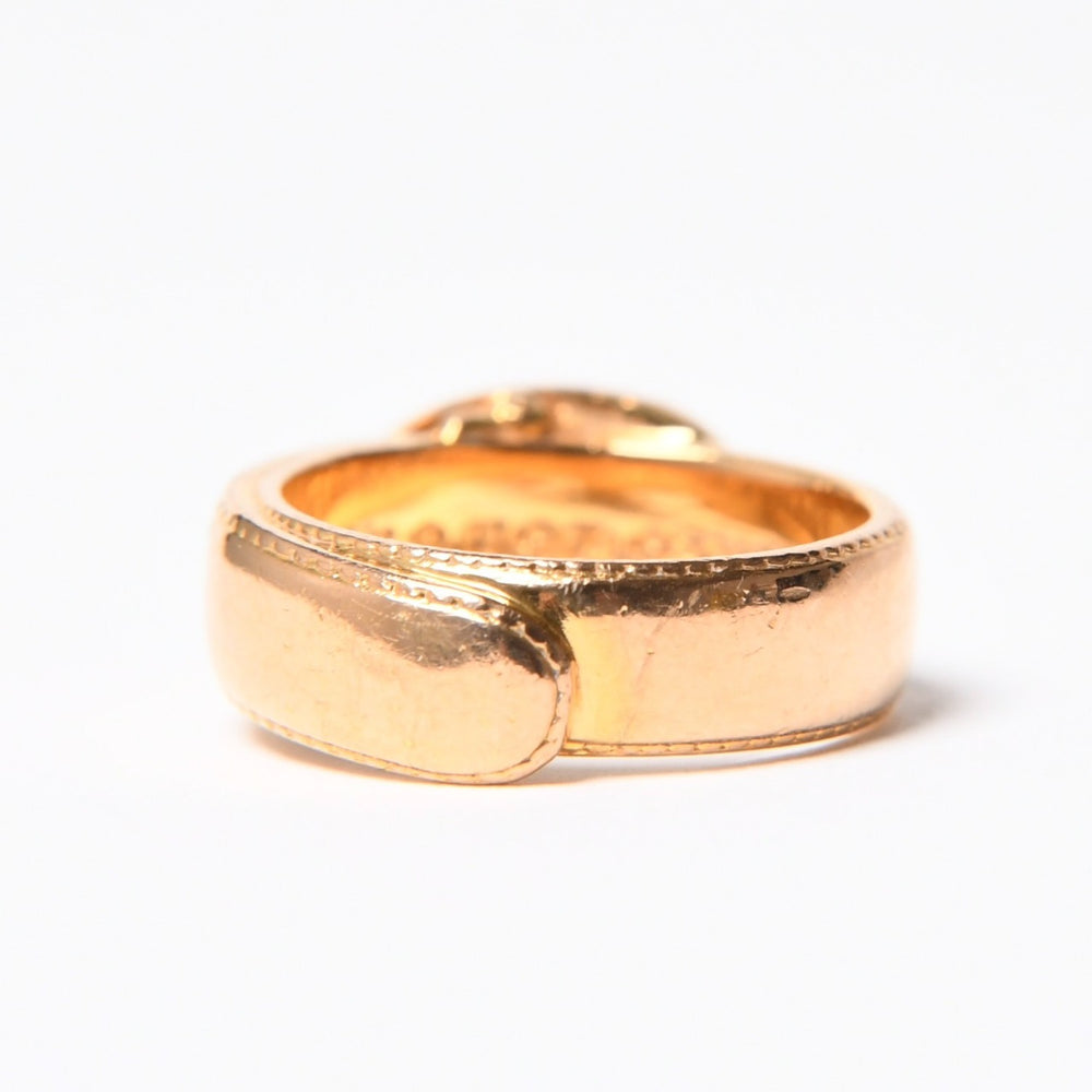 CHROME HEARTS クロムハーツ 22K クラシック オーバルクロス ベルトリング 重量約12.47g サイズ14号 22KYG 美品 中古 4a007290