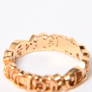 CHROME HEARTS クロムハーツ SCRIPT BAND スクリプトバンドリング ゴールド 指輪 重量約5.85g 22kサイズ14号 美品 中古 4a007269