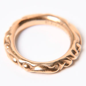極美品 CHROME HEARTS クロムハーツ スクロールバンドリング 重量約16.8g 22K サイズ20.5号 1994/22K刻印 ゴールド 中古 4a007326