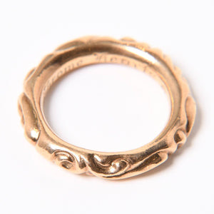 極美品 CHROME HEARTS クロムハーツ スクロールバンドリング 重量約16.8g 22K サイズ20.5号 1994/22K刻印 ゴールド 中古 4a007326