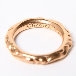 極美品 CHROME HEARTS クロムハーツ スクロールバンドリング 重量約16.8g 22K サイズ20.5号 1994/22K刻印 ゴールド 中古 4a007326