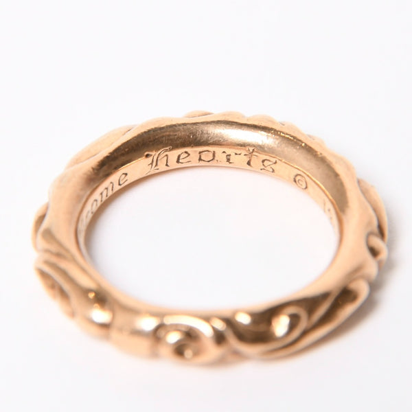 極美品 CHROME HEARTS クロムハーツ スクロールバンドリング 重量約16.8g 22K サイズ20.5号 1994/22K刻印 ゴールド 中古 4a007326