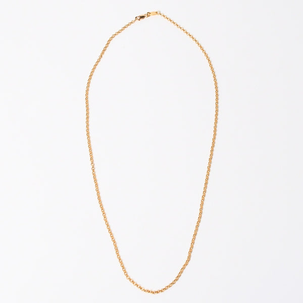 極美品 CHROME HEARTS クロムハーツ 22K 20インチ ロールチェーン ネックレス 重量約9.33g 全長約51.5cm 中古 4a007334