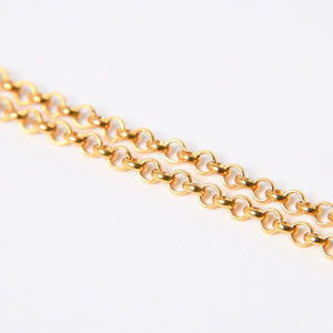 極美品 CHROME HEARTS クロムハーツ 22K 20インチ ロールチェーン ネックレス 重量約9.33g 全長約51.5cm 中古 4a007334
