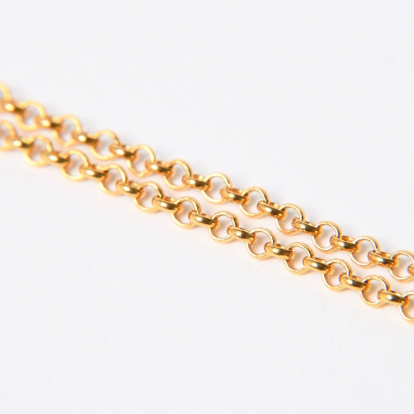 極美品 CHROME HEARTS クロムハーツ 22K 20インチ ロールチェーン ネックレス 重量約9.33g 全長約51.5cm 中古 4a007334