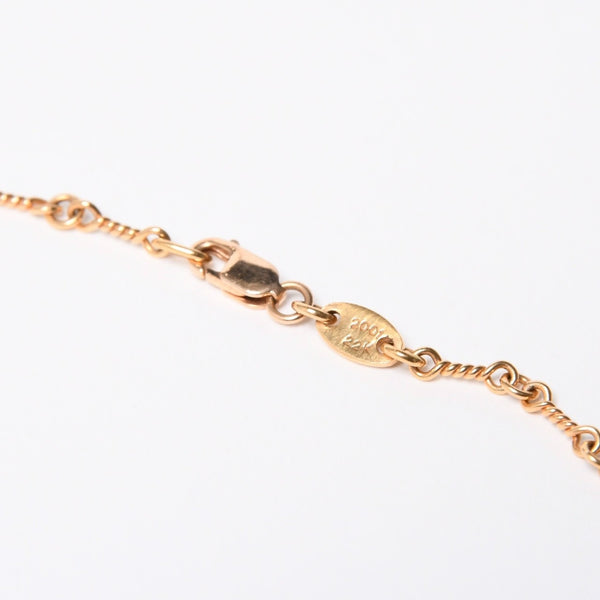 極美品 CHROME HEARTS クロムハーツ セーフティピン ネックレス 重量約13.50g ダイヤモンド K22ゴールド 22k 03 CH刻印 中古 4a007262