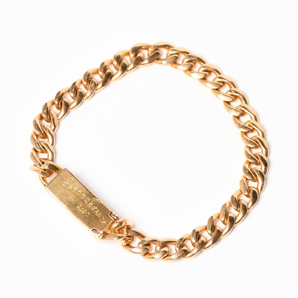 CHROME HEARTS クロムハーツ MINI ID 2CHX 2Pダイヤモンド 22K ゴールドブレスレット 22k2000刻印 重量約49.03g 美品 中古 4a007264