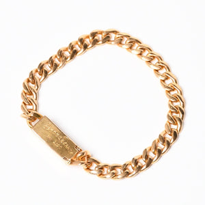 CHROME HEARTS クロムハーツ MINI ID 2CHX 2Pダイヤモンド 22K ゴールドブレスレット 22k2000刻印 重量約49.03g 美品 中古 4a007264