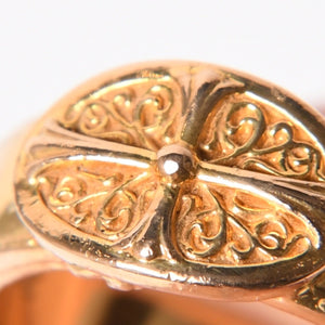 CHROME HEARTS クロムハーツ 22K クラシック オーバルクロス ベルトリング 重量約12.47g サイズ14号 22KYG 美品 中古 4a007290