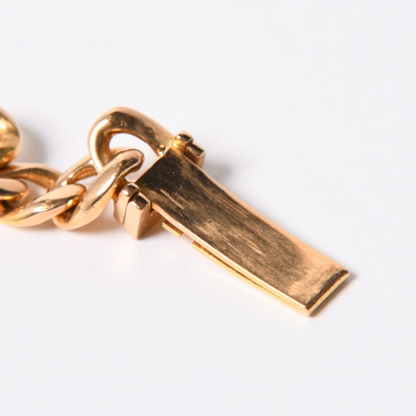 CHROME HEARTS クロムハーツ MINI ID 2CHX 2Pダイヤモンド 22K ゴールドブレスレット 22k2000刻印 重量約49.03g 美品 中古 4a007264
