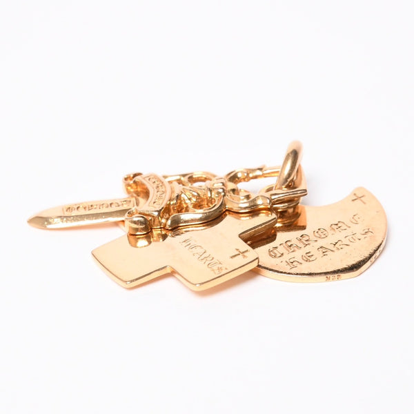 CHROME HEARTS クロムハーツ 22K 3 TRINKETS 22K 3トリンケッツ チャーム ペンダントトップ 重量約33.75g 美品 中古 4a007273
