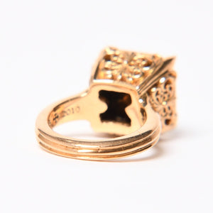 極美品 CHROME HEARTS クロムハーツ 指輪 リング CHプラス カクテルリング ゴールド 重量約25.8g サイズ9号 中古 4a007260