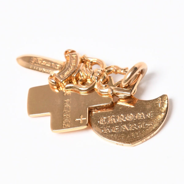CHROME HEARTS クロムハーツ 22K 3 TRINKETS 22K 3トリンケッツ チャーム ペンダントトップ 重量約33.75g 美品 中古 4a007273