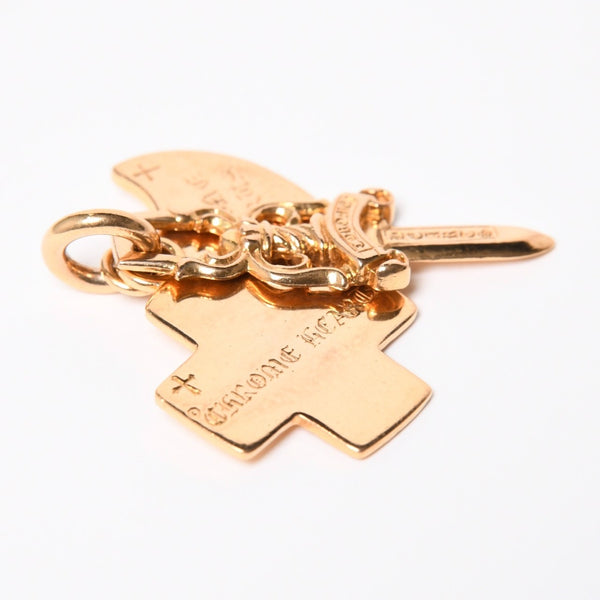 CHROME HEARTS クロムハーツ 22K 3 TRINKETS 22K 3トリンケッツ チャーム ペンダントトップ 重量約33.75g 美品 中古 4a007273