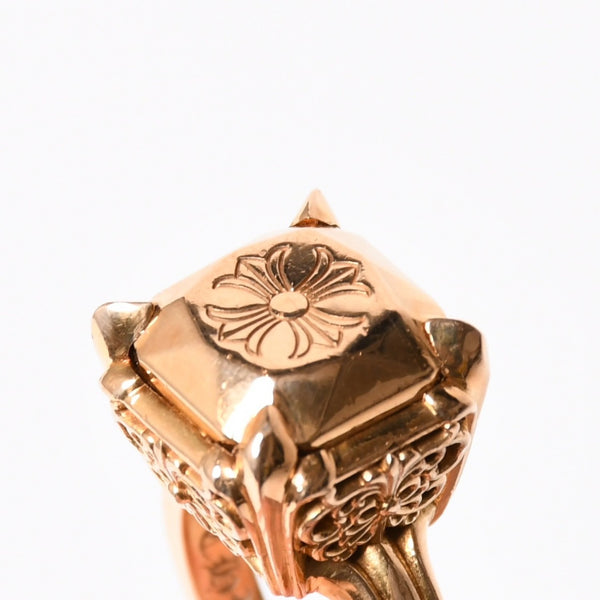 極美品 CHROME HEARTS クロムハーツ 指輪 リング CHプラス カクテルリング ゴールド 重量約25.8g サイズ9号 中古 4a007260