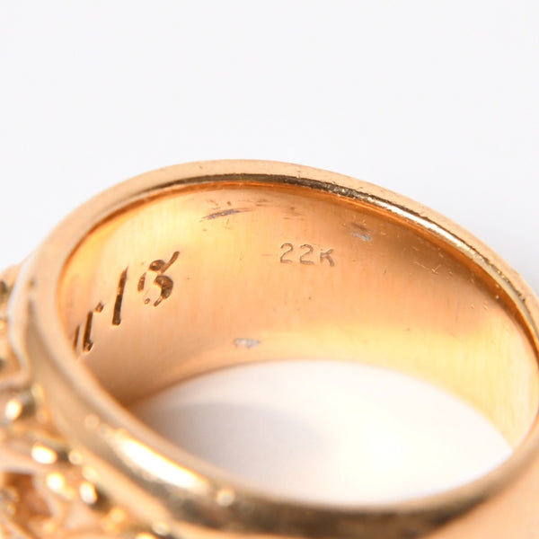 CHROME HEARTS クロムハーツ 指輪 リング フローラルクロスリング 22K ゴールド ダイヤモンド 重量約28.8g サイズ16.5号 美品 中古 4a007259