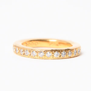 極美品 CHROME HEARTS クロムハーツ 22K TFL RING TFLリング 重量約6.52g サイズ8.5号 パヴェダイヤ 中古 4a007327