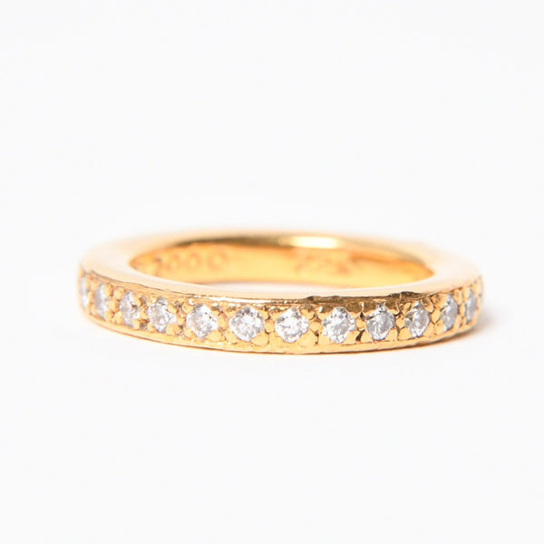 極美品 CHROME HEARTS クロムハーツ 22K TFL RING TFLリング 重量約6.52g サイズ8.5号 パヴェダイヤ 中古 4a007327