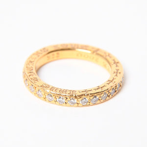 極美品 CHROME HEARTS クロムハーツ 22K TFL RING TFLリング 重量約6.52g サイズ8.5号 パヴェダイヤ 中古 4a007327