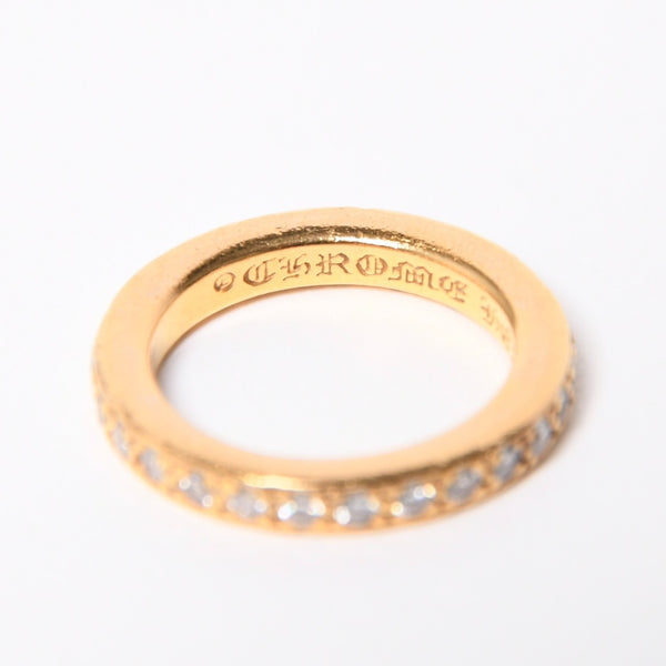極美品 CHROME HEARTS クロムハーツ 22K TFL RING TFLリング 重量約6.52g サイズ8.5号 パヴェダイヤ 中古 4a007327