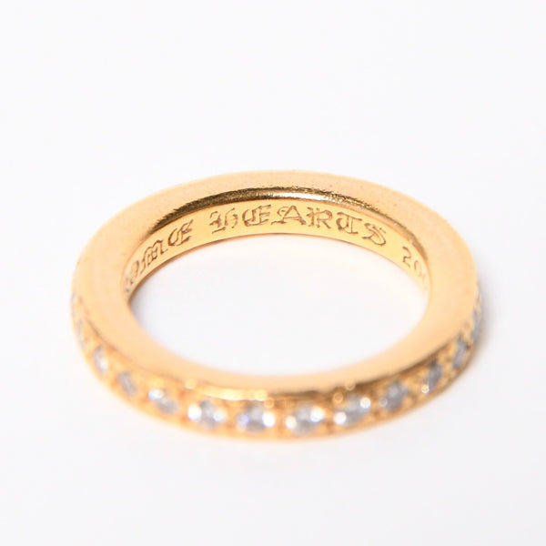 極美品 CHROME HEARTS クロムハーツ 22K TFL RING TFLリング 重量約6.52g サイズ8.5号 パヴェダイヤ 中古 4a007327