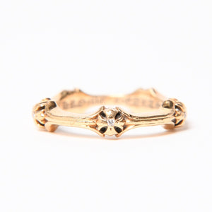 CHROME HEARTS クロムハーツ 指輪 リング 22K PLUS&BONE プラス&ボーン CHプラス ダイヤモンド ゴールド 重量約7.01g サイズ14号 美品 中古 4a007271