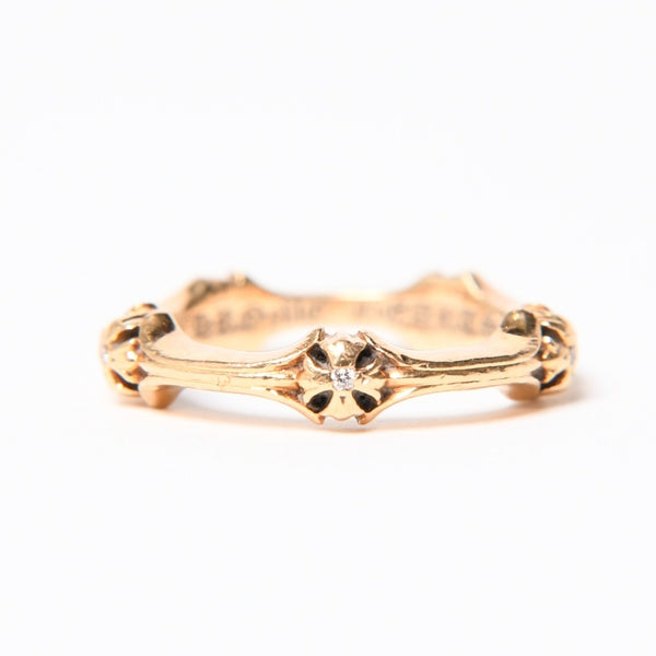CHROME HEARTS クロムハーツ 指輪 リング 22K PLUS&BONE プラス&ボーン CHプラス ダイヤモンド ゴールド 重量約7.01g サイズ14号 美品 中古 4a007271