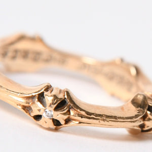 CHROME HEARTS クロムハーツ 指輪 リング 22K PLUS&BONE プラス&ボーン CHプラス ダイヤモンド ゴールド 重量約7.01g サイズ14号 美品 中古 4a007271