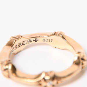 CHROME HEARTS クロムハーツ 指輪 リング 22K PLUS&BONE プラス&ボーン CHプラス ダイヤモンド ゴールド 重量約7.01g サイズ14号 美品 中古 4a007271