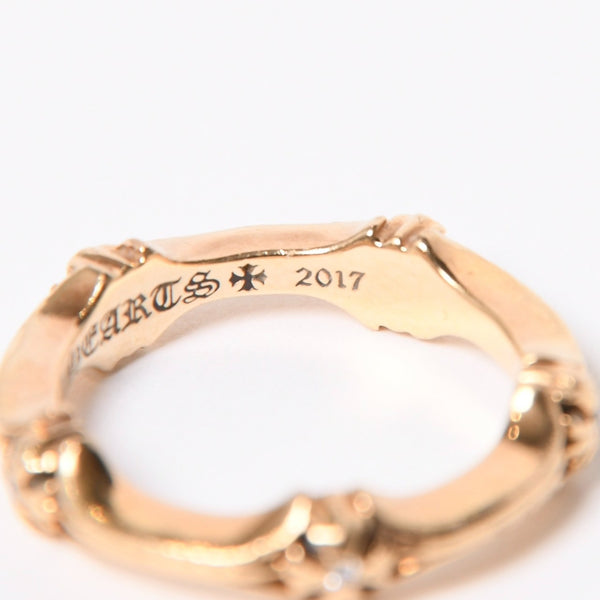 CHROME HEARTS クロムハーツ 指輪 リング 22K PLUS&BONE プラス&ボーン CHプラス ダイヤモンド ゴールド 重量約7.01g サイズ14号 美品 中古 4a007271