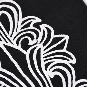 極美品 CHROME HEARTS クロムハーツ オールド 長袖Tシャツ サイズM フローラルクロス ホースシュー ニューヨーク限定 ブラック 中古 4a007292