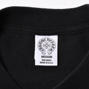 極美品 CHROME HEARTS クロムハーツ 長袖Tシャツ サイズM フローラルクロス ホースシュー ラスベガス限定 ブラック 中古 4a007293