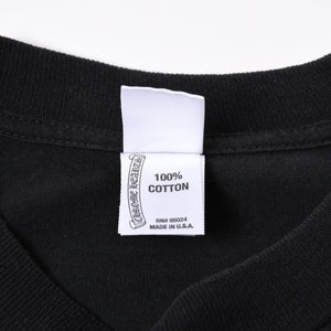 極美品 CHROME HEARTS クロムハーツ 長袖Tシャツ サイズM フローラルクロス ホースシュー ラスベガス限定 ブラック 中古 4a007293